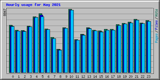 Hourly usage for May 2021