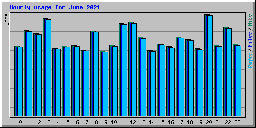 Hourly usage for June 2021