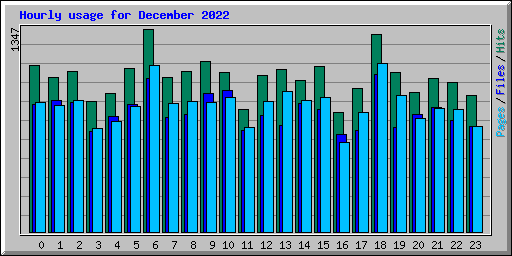 Hourly usage for December 2022