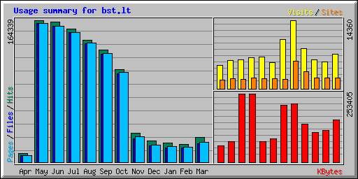 Usage summary for bst.lt